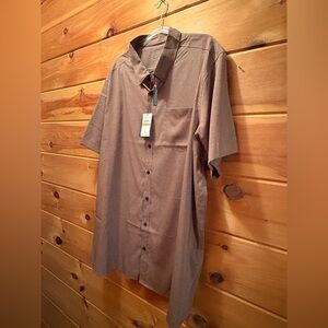 Perry Ellis Bitter Chocolate Casual Button Down Shirt NWT
